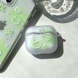 Green - Shy Somecat AirPods Case_matt