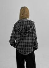[MADE] Demodet Napping Checkered Hooded Shirt