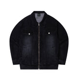 BINDING POINT DENIM JACKET
 - BLACK