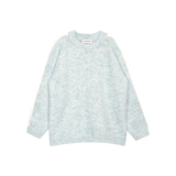 SNOWY TRIM ROUND KNIT