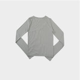 Curve slit ribbed top