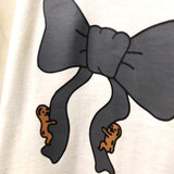 PEANUT STAIN - コケット リボン アイボリー オーバーサイズド Tシャツ
