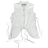 ROUND POCKET VEST . WHITE