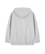 [Unisex] フーディーレオパードジャンパー Grey