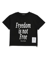FREEDOM SIDE STRING CROP T-SHIRTS