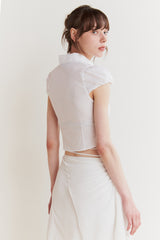 JADE SCARF SHIRT white