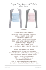 ロジーグレーレイヤードTシャツ
