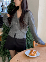 Jewel Mohair Knit Cardigan (2color)