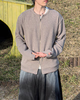 Angle Knit Zip-up with Hand Warmers