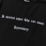 Circle Key's Waffle Long Sleeve (Black)