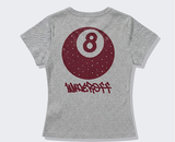 ストレッチコットンスリムショートスリーブTシャツ エイトボールメランジ