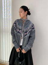 Winter Cozy No Collar Knitwear Zip-Up Cardigan