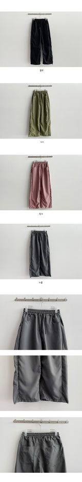 Redile Slits Wide Nylon Pants