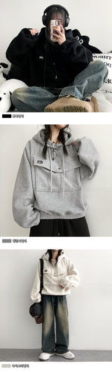 Maron Fleece Big Pocket Hood