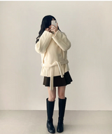 ポニーシックベルトダブルハイネックコート