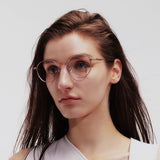Knouun Round titanium glasses CODE. 102. B Sizzy Gold
