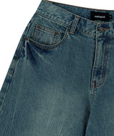 MUD WASHING DENIM SHORT