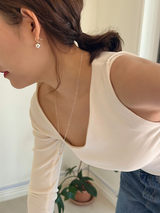 Silver bell earring (silver)