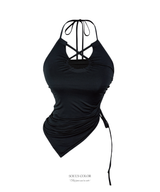 Ariel Cross Halter Swim Top