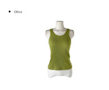 Prim Ribbed Round Sleeveless