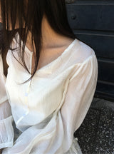 Hailyn Long Sleeve Layered Button Blouse