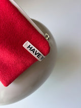 テリー フラットポーチ - レッド, Sサイズ