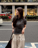 [MADE] Jal mock‑neck cap‑sleeve knit