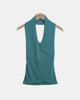 Cherom Slim-Fit Halter Neck Sleeveless Top