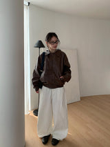 Bepos Rivet Cotton Balloon Wide Pants