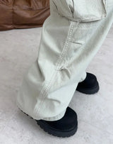 テルンポケットウォッシュ加工カーゴパンツ