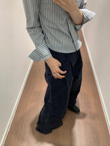 Pitty one-tuck cotton pants (3color)