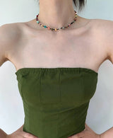 Mixed color gemstone necklace
