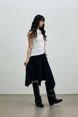 VIVI UNBALANCED SLEEVELESS TOP / WHITE