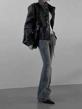 (unisex) トリックコットンハイネックジャケット