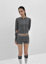 [MADE] Ripol Stripe Knit Hood Zip-Up (Set Available)