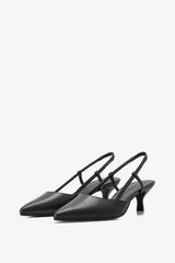 KITTEN SLINGBACK IN BLACK