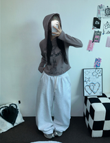 LINE POINT BALLOON WIDE LONG PANTS 🖤🤍🩶3COLOR