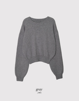 Pastel Crop Round Loose Knit (6color)