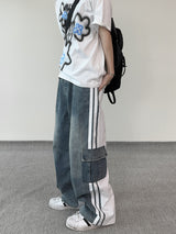 Our Mix Cargo Pants (Denim&Nylon)