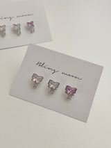 [3 color] starlight butterfly piercing / 2 sizes / twinkle opal drop unique