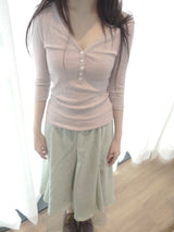 blush 3/4 tee