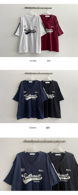Crane Track V-neck Short-Sleeved T-Shirt