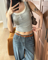 Layered lace sleeveless(4color)