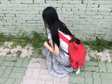 vintage two-tone backpack