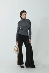 FLARE SPAN FLEECE-LINED PANTS_BLACK