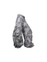 RELABEL (Dream Pleated Bud) ホワイトカモ ワッフル 3Dカット バルーンスウェットパンツ