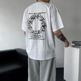 レインオーバルレタリングショートスリーブTシャツ (2 colors/36805)