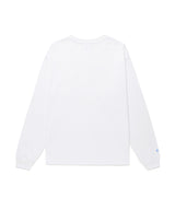 TWIN STAR CHECK APPLIQUE LS TEE WHITE(CV2GSUT555A)
