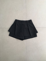 Stripe pleats culotte skirt