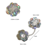 【MADE】dewy flower  shoe charm (very silver, 3pcs)